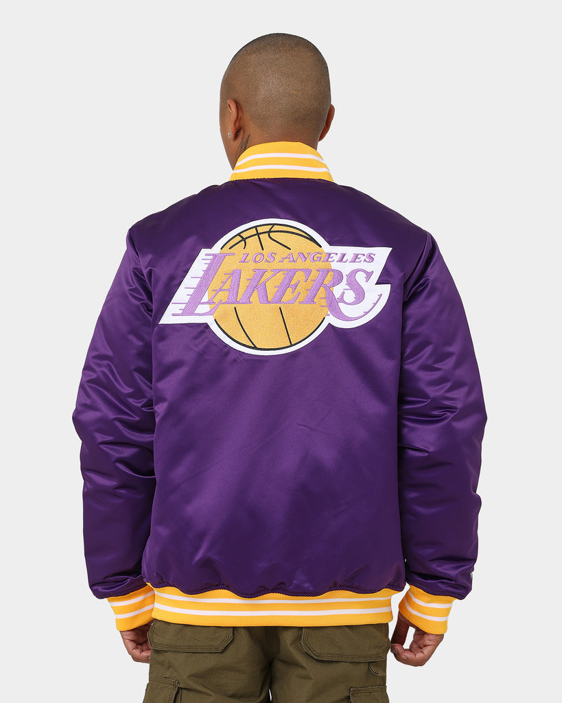 Mitchell & Ness Los Angeles Lakers Heavyweight Satin Jacket Purple ...