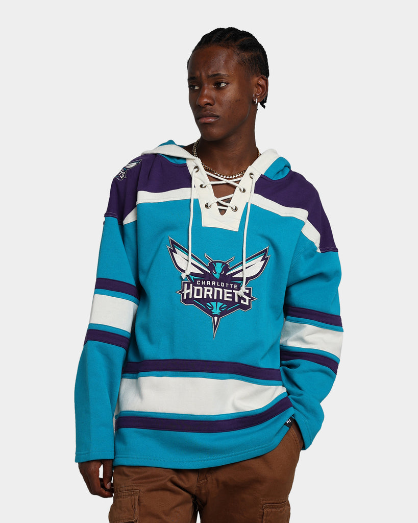47 Brand Charlotte Hornets Superior Lacer Hoodie Neptune - Size 2XL
