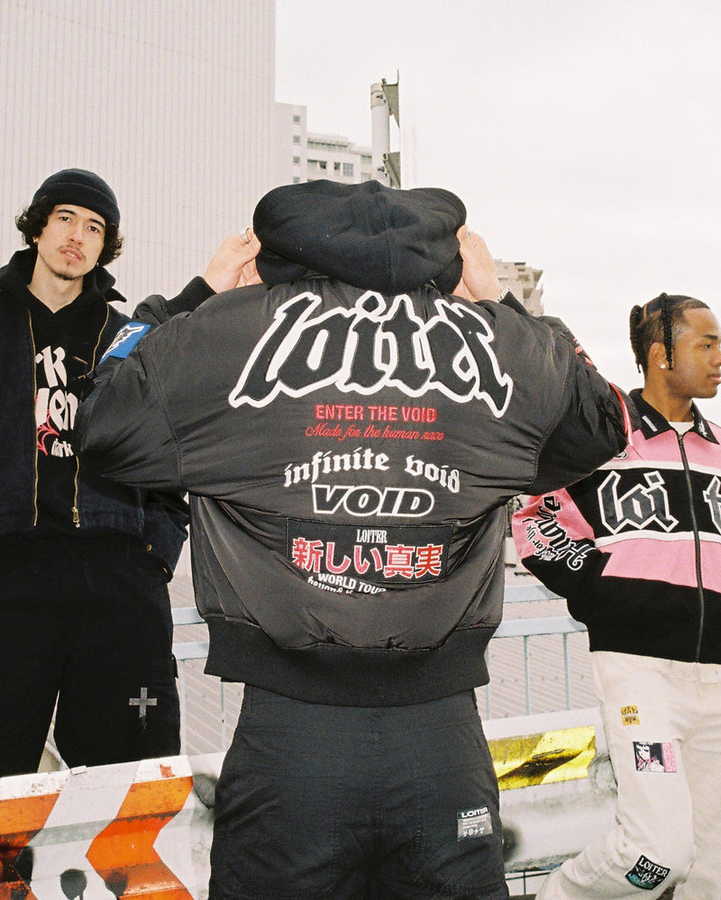 Loiter Void Bomber Jacket Black | Culture Kings US