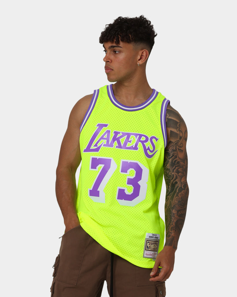 Shop Mitchell & Ness Fashion Mesh LA Lakers V-Neck Tee Jersey