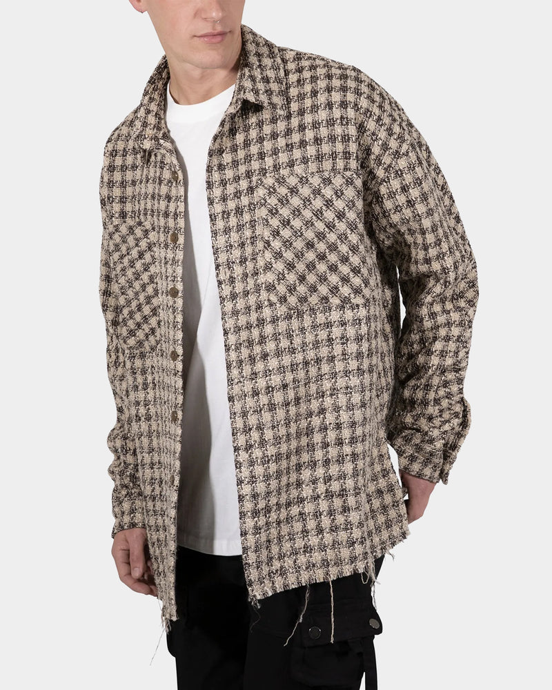 MNML Heavyweight Woven Flannel Brown | Culture Kings US