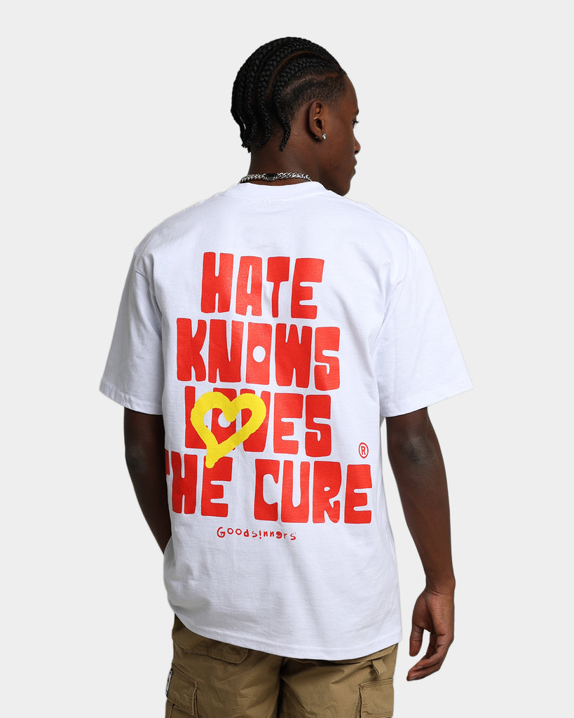 Goodsinners Hate Knows Loves The Cure T Shirt White Culture Kings US