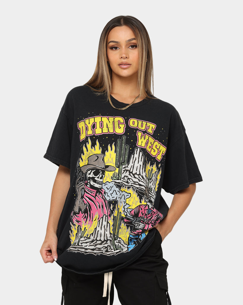 Goat Crew Dying Out West Vintage T-Shirt Black Wash | Culture Kings US