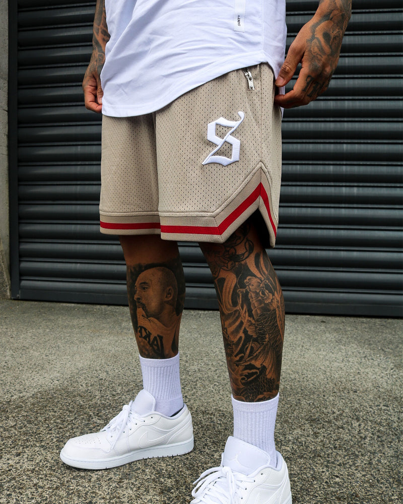 Mitchell & Ness Men's Chicago Bulls Tan Khaki Shorts