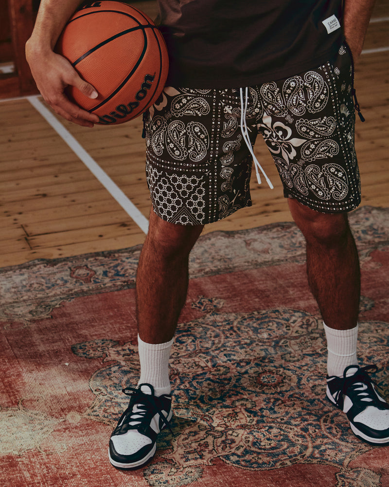 Oversized Bandana Basketball Knitted Shorts