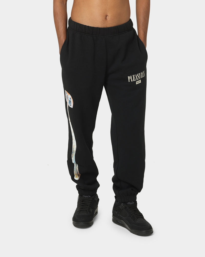 HUF X Pleasures Spore Fleece Pants Black | Culture Kings US