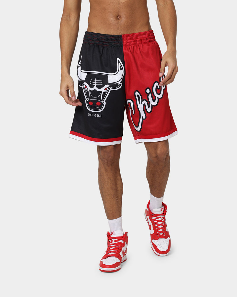 Chicago Bulls NBA Big Face Fashion Shorts 5.0 By Mitchell & Ness - Black -  Mens