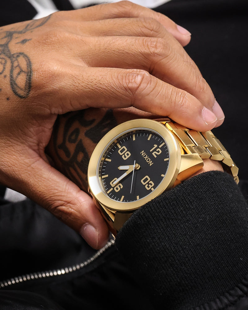 Nixon corporal ss hot sale all gold watch