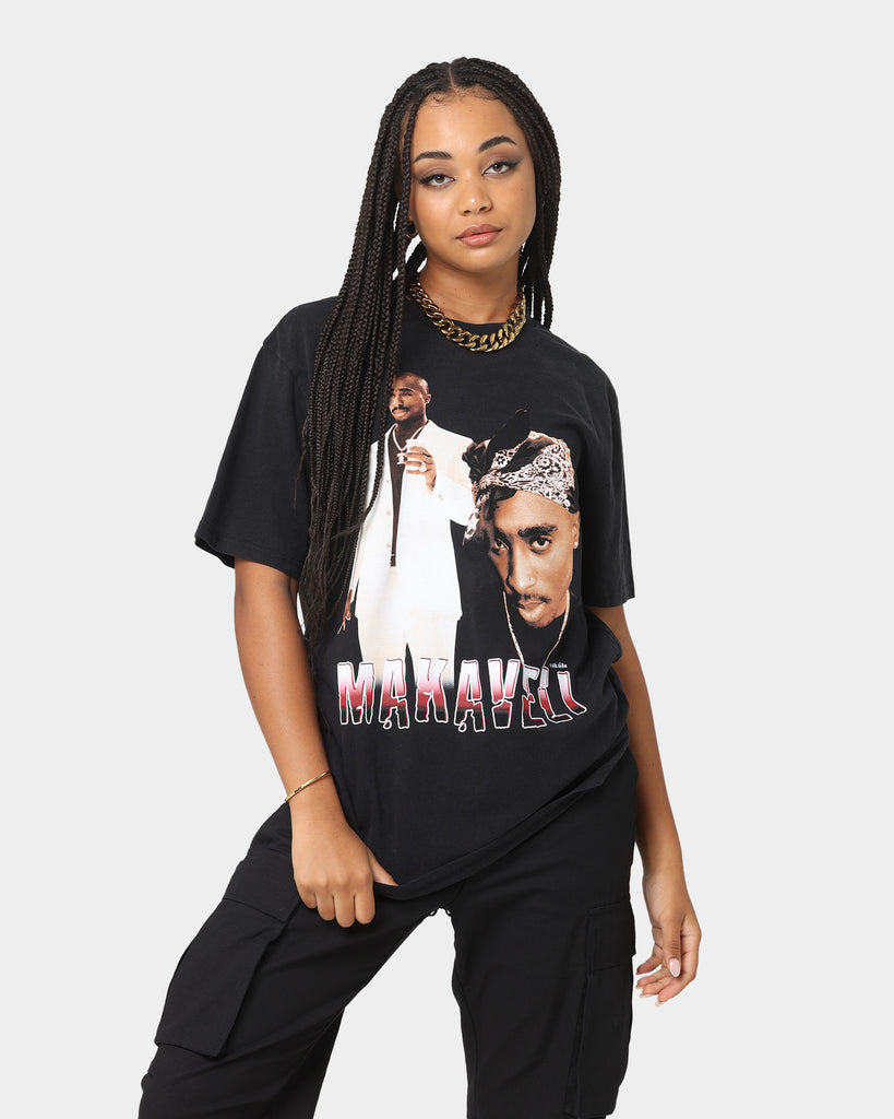 Tupac Makaveli T-Shirt Black Wash | Culture Kings US