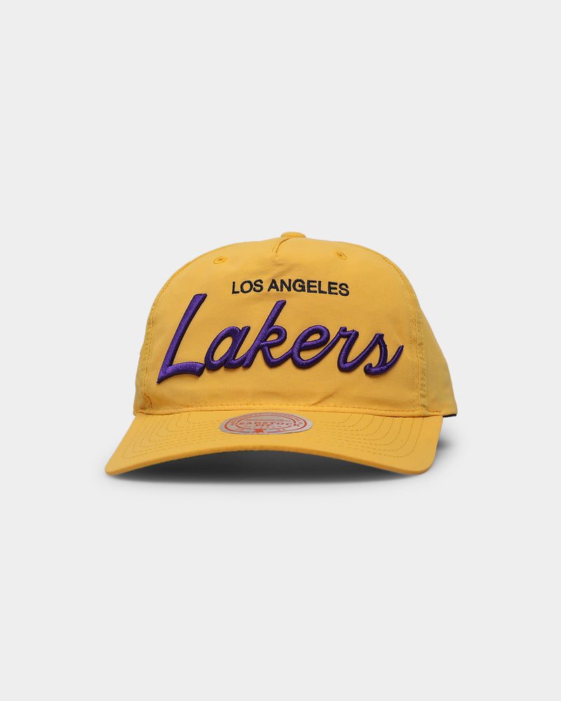 Mitchell & Ness Los Angeles Lakers Special Script Heavyweight Satin Jacket  purple