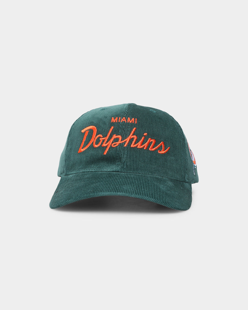 Mitchell & Ness Miami Dolphins Corduroy Script Deadstock Snapback Teal