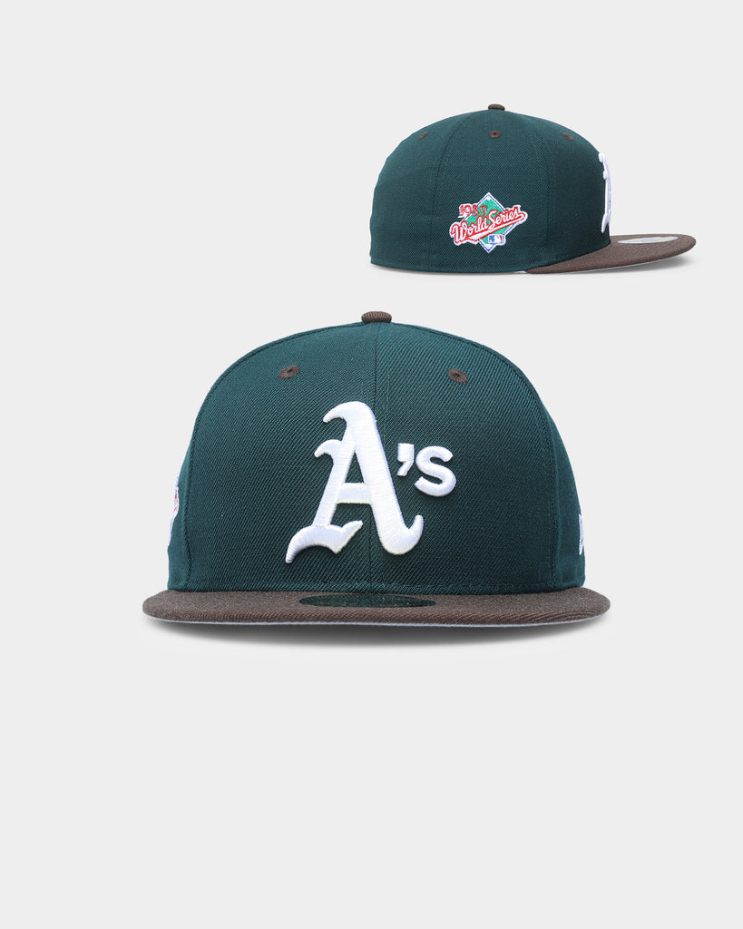 NEW ERA BEEF & BROCCOLLI OAKLAND A'S FITTED HAT (WALNUT/DARK GREEN) – So  Fresh Clothing