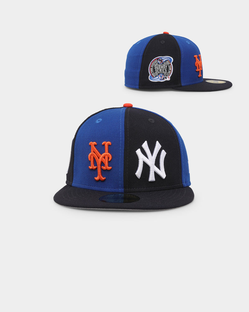 New York Yankees Mets yankets Split Logo World Series New Era
