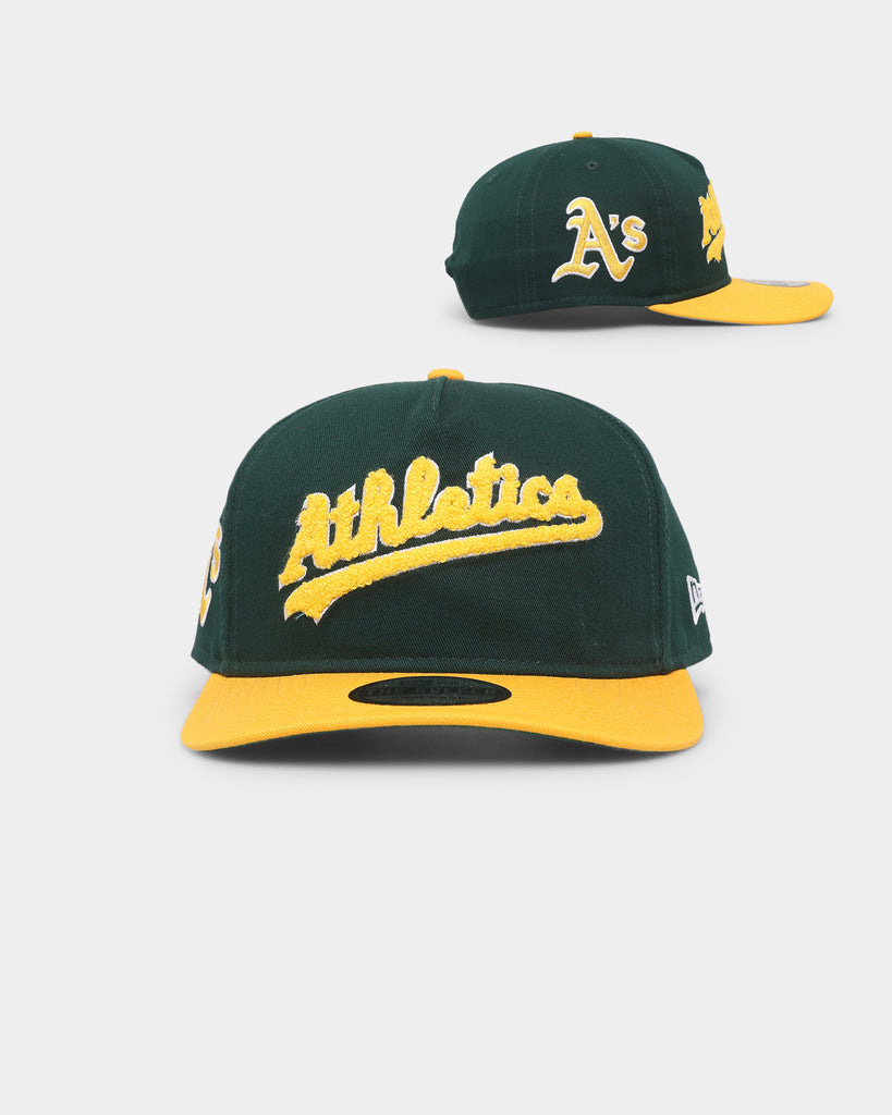 Men's Oakland Athletics New Era Gold Retro Jersey Script 59FIFTY Fitted Hat