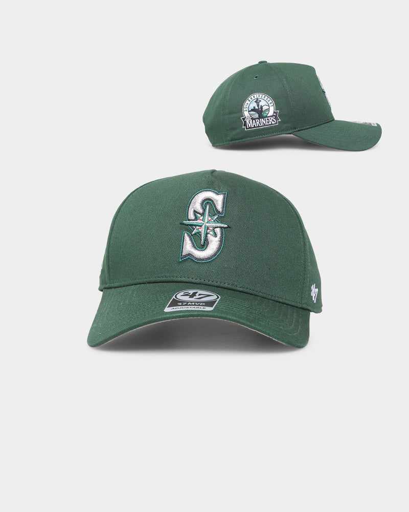 47Brand Seattle Mariners Cooperstown Dark Green Clean Up Strapback Hat