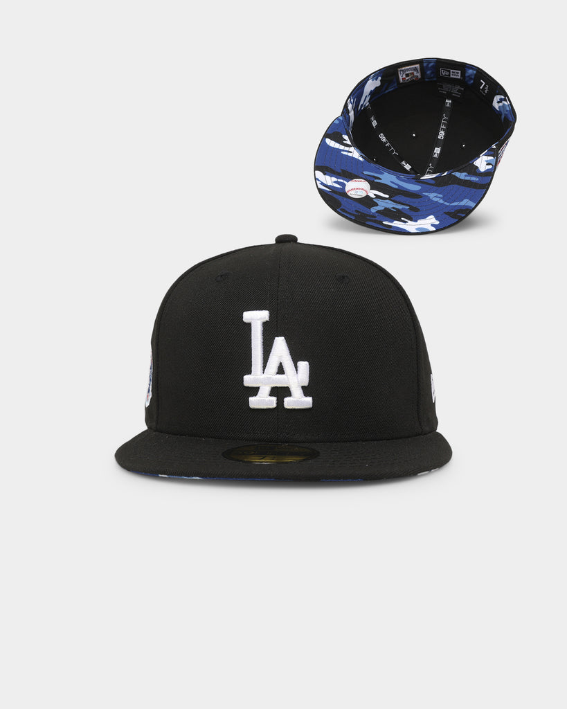 New Era Los Angeles Dodgers 'Camo Underbrim' 59FIFTY Fitted Black ...