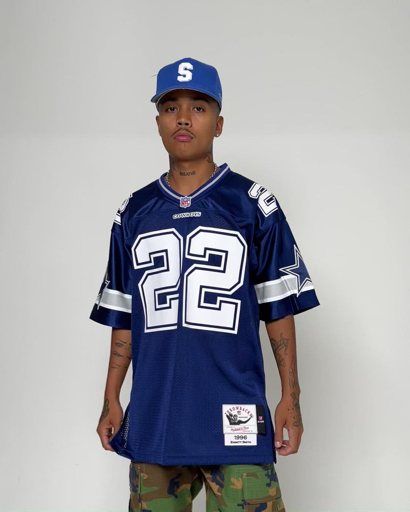 Mitchell & Ness Dallas Cowboys Emmitt Smith #22 Authentic Road '96 Jersey  Blue