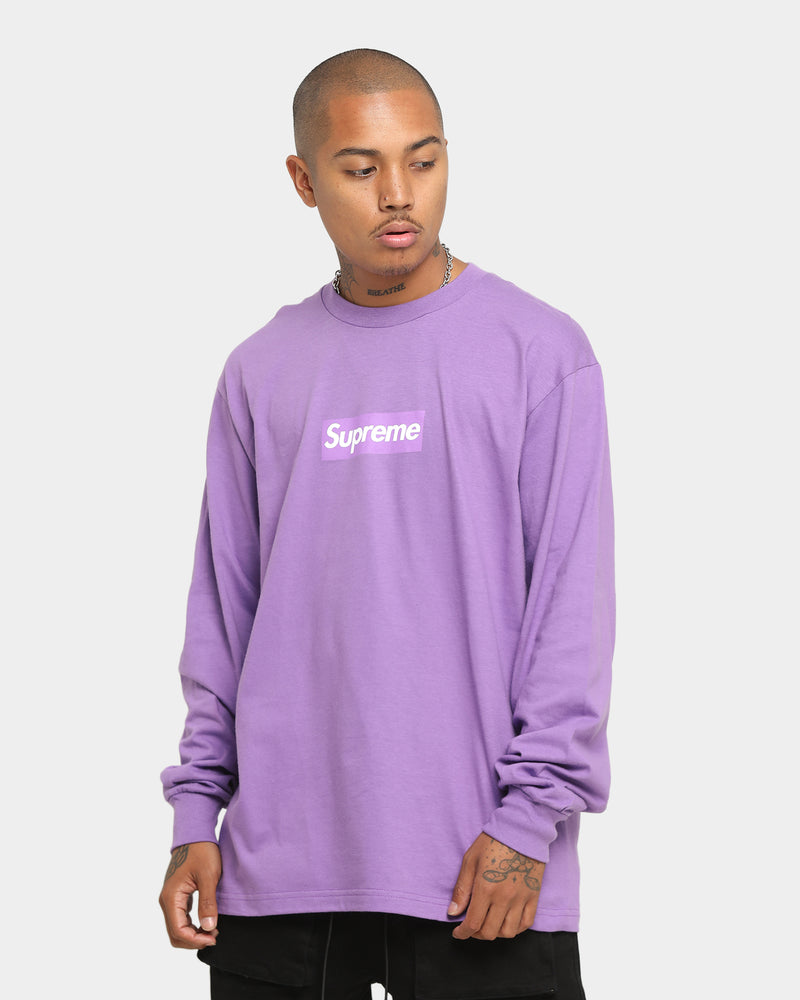 Supreme fashion box logo tee purple