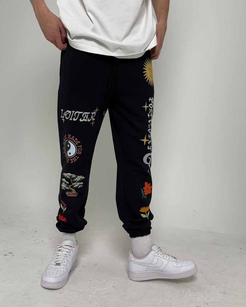 Loiter Peace Walker Trackpants Black