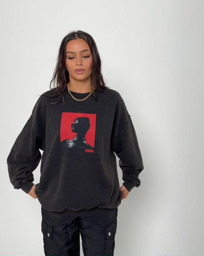 The Batman Catwoman Vintage Crewneck Black | Culture Kings US