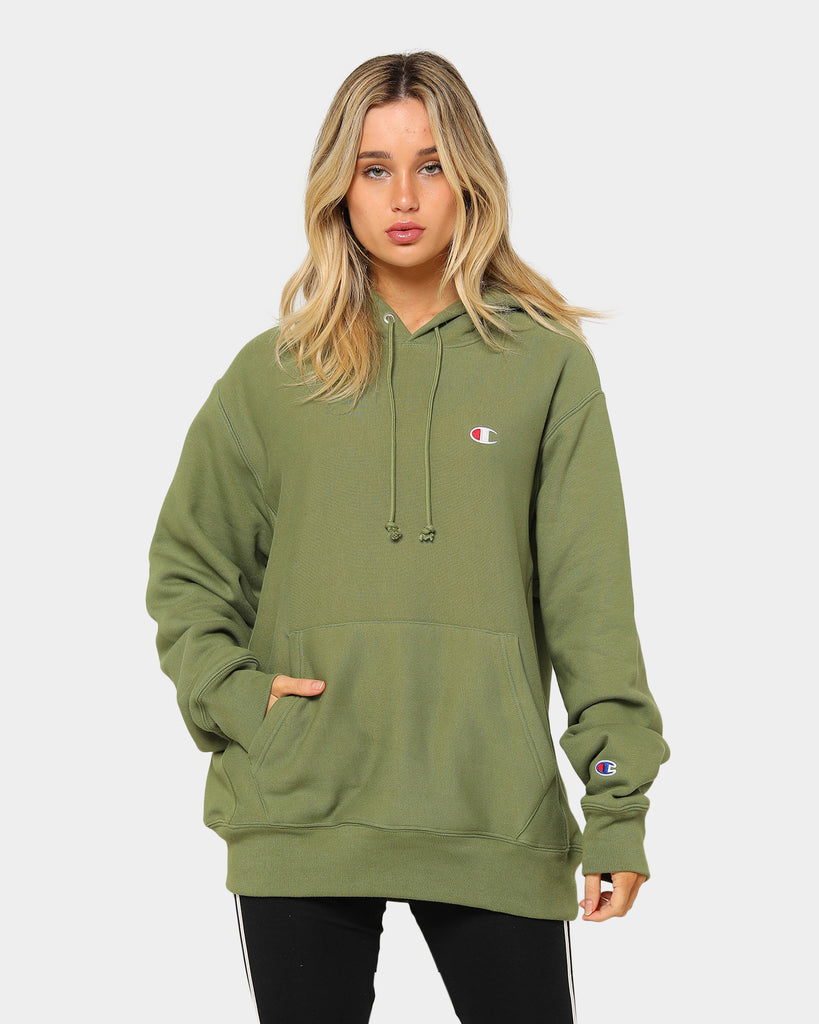 Champion Men's Reverse Weave Hoodie Olive/Khaki | Culture Kings US