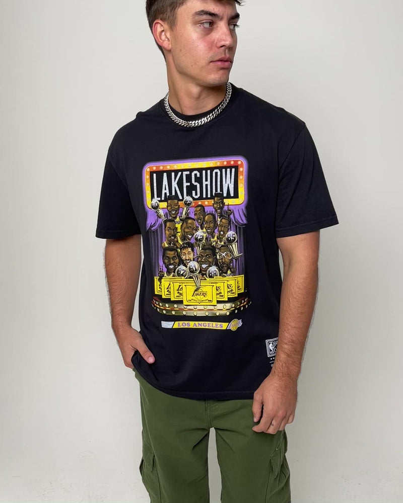 Men's Mitchell & Ness Los Angeles Lakers NBA Lake Show Graphic T
